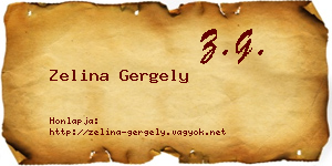 Zelina Gergely névjegykártya